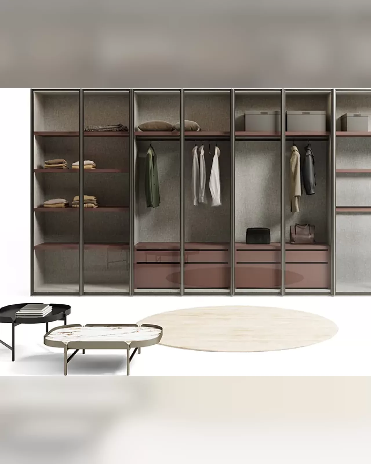Glass Up Wardrobe, Dall'Agnese wardrobe made in Italy
