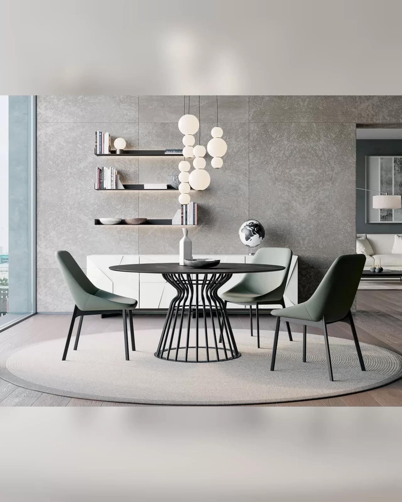 Bomber Dining Table, Dall'Agnese dining table made in Italy