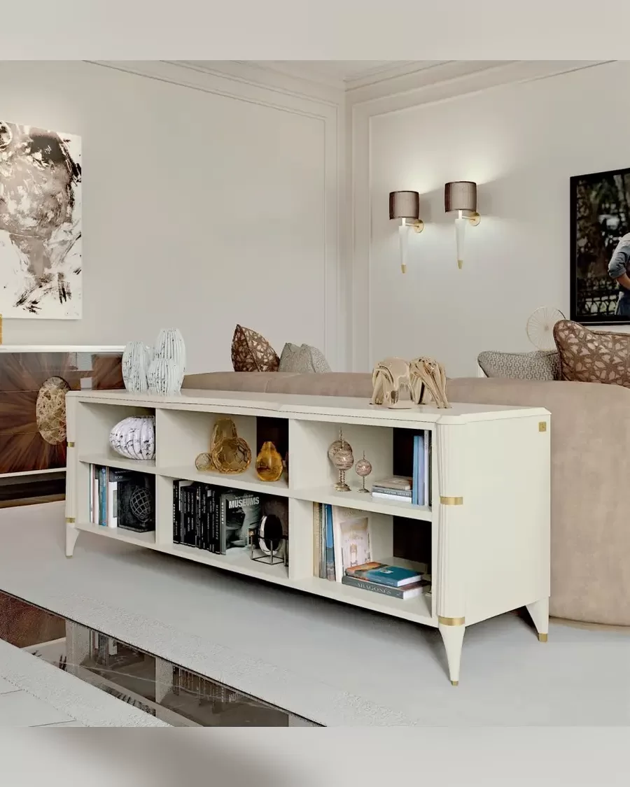 Ellipse Behind-Sofa Etagere, Francesco Pasi living room