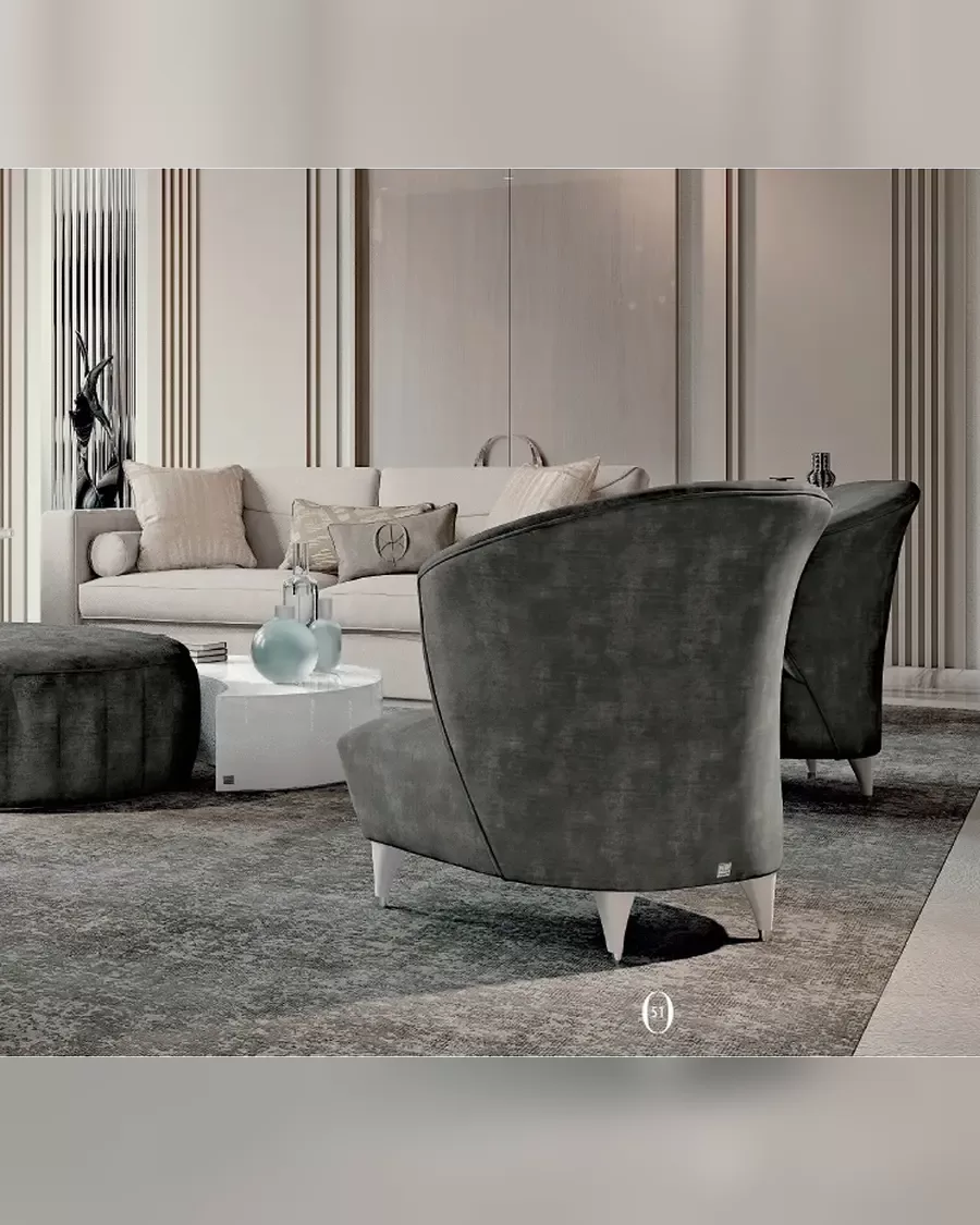 Ellipse Sofa with Straight Arms, Ellipse sofa by Francesco Pasi