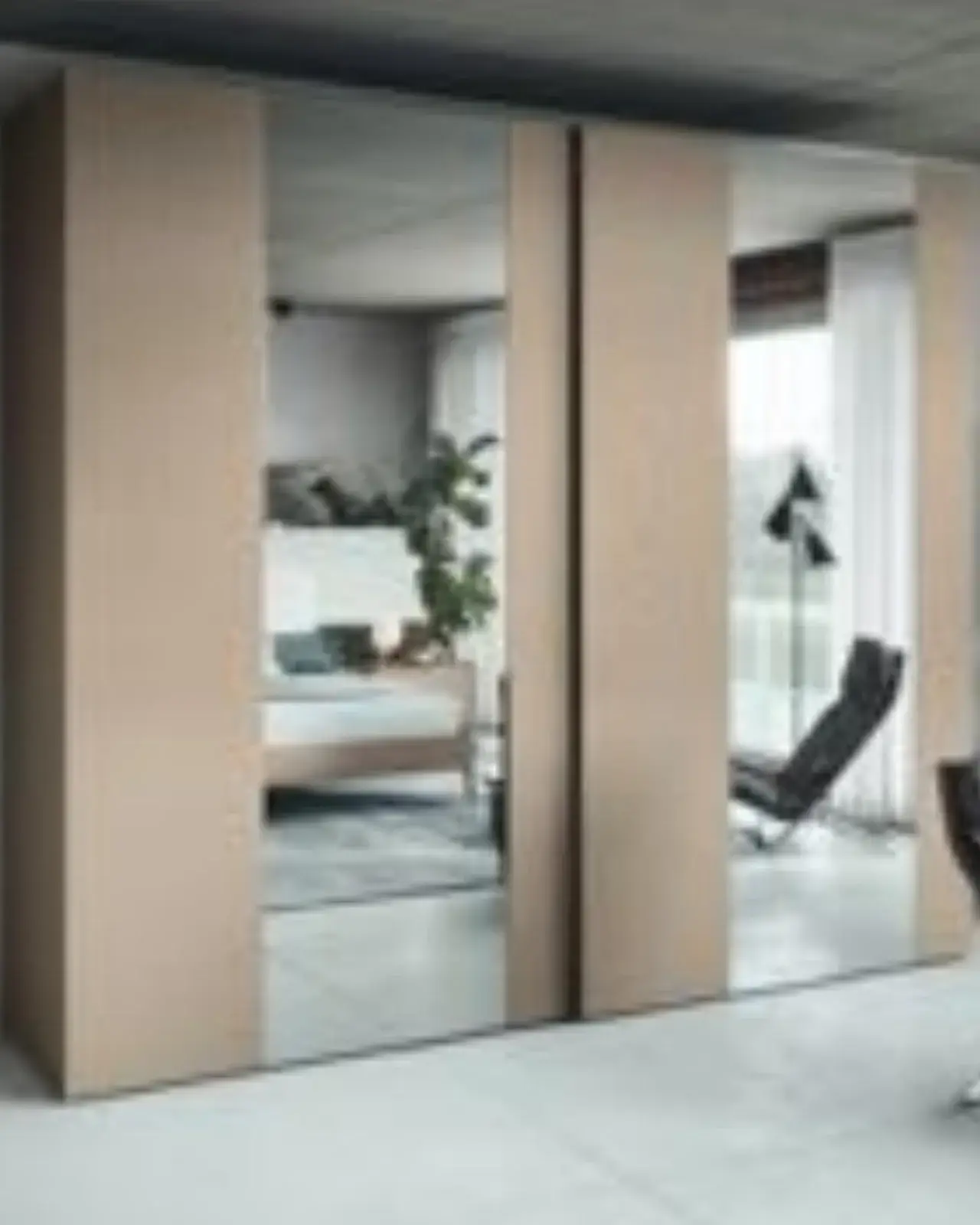 Musa Wardrobe, Vertical Mirror by Francesco Pasi, Musa bedroom collection