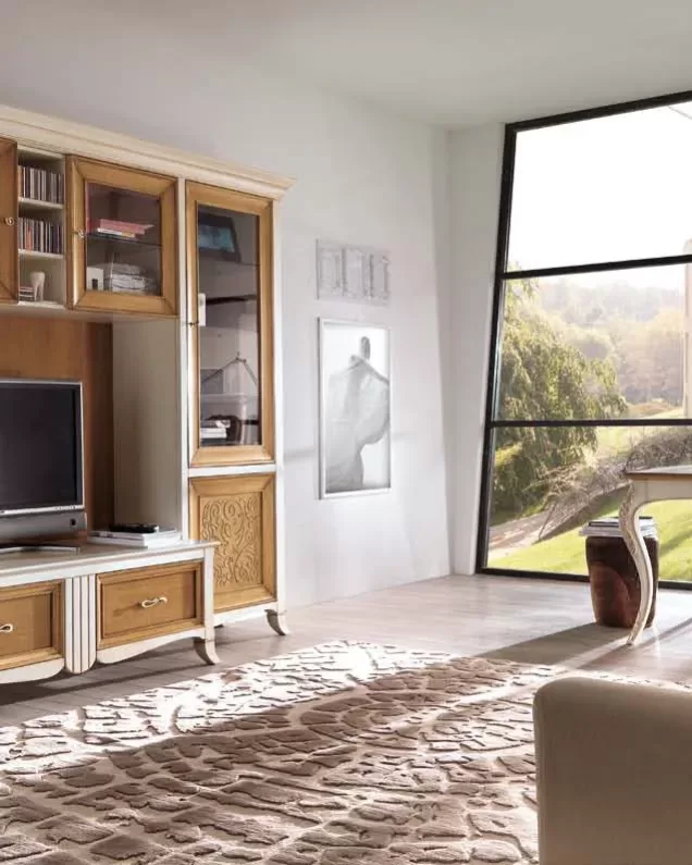 New Deco Equipped Wall with Natural Panels by Francesco Pasi, living room furniture