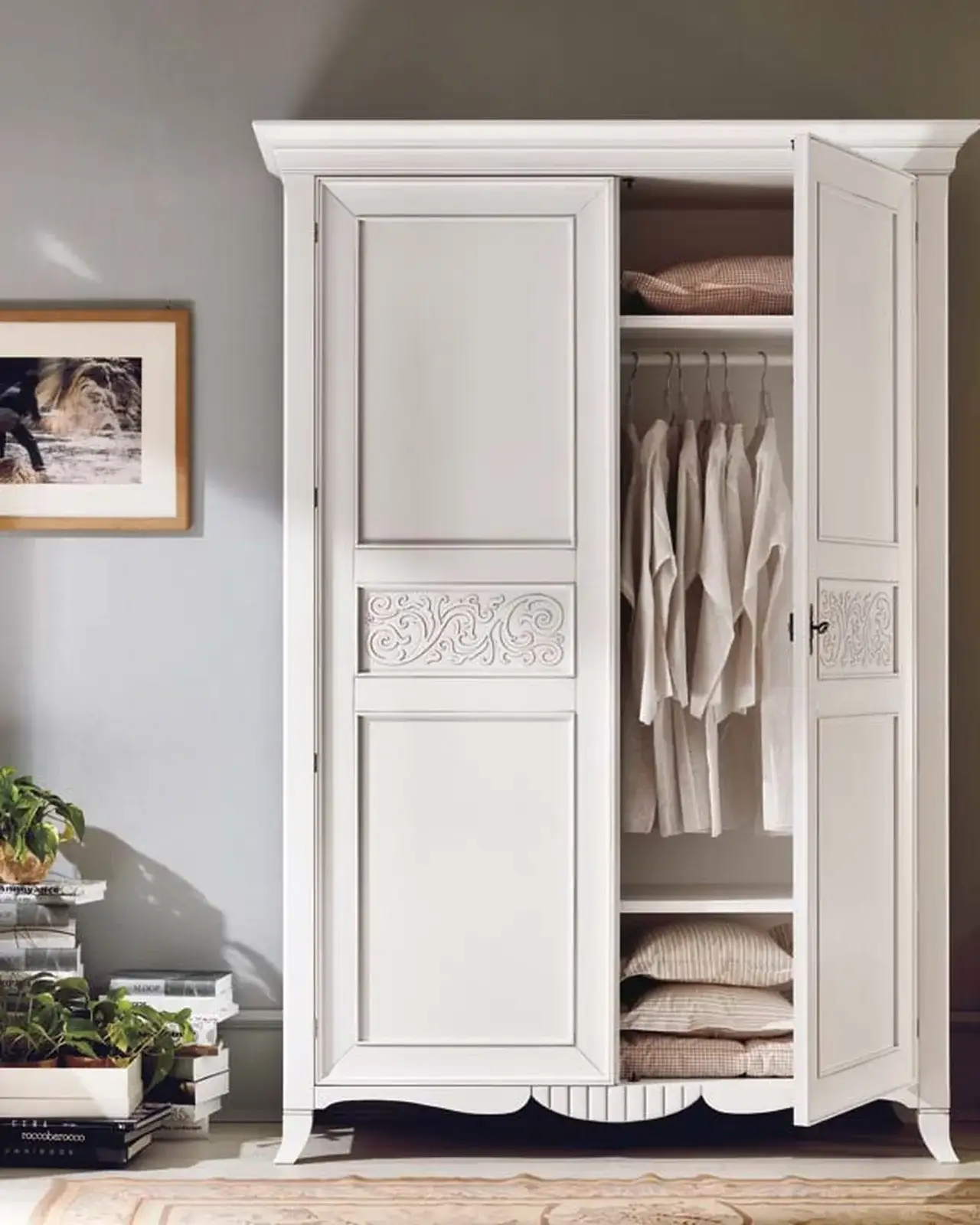 New Deco Wardrobe with Natural Panels by Francesco Pasi, New Deco wardrobe in solid cherry