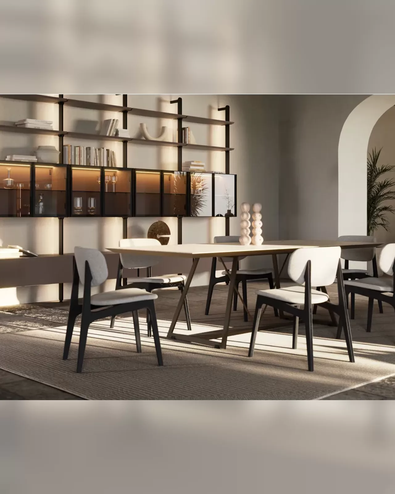 Float Dining Chair by Dall'Agnese, modern dining chair on a wooden base