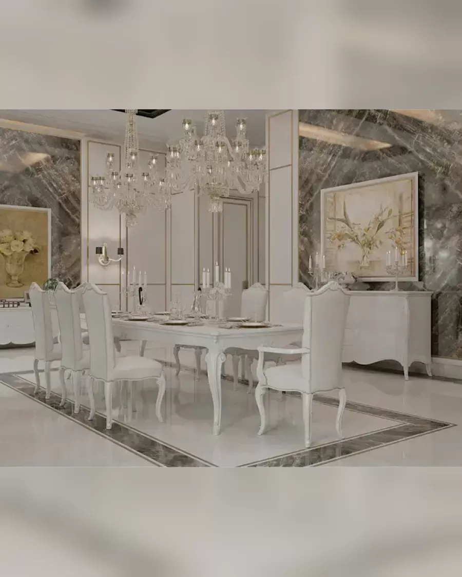 Opera Dining Table 3009 by Francesco Pasi, carved formal dining table