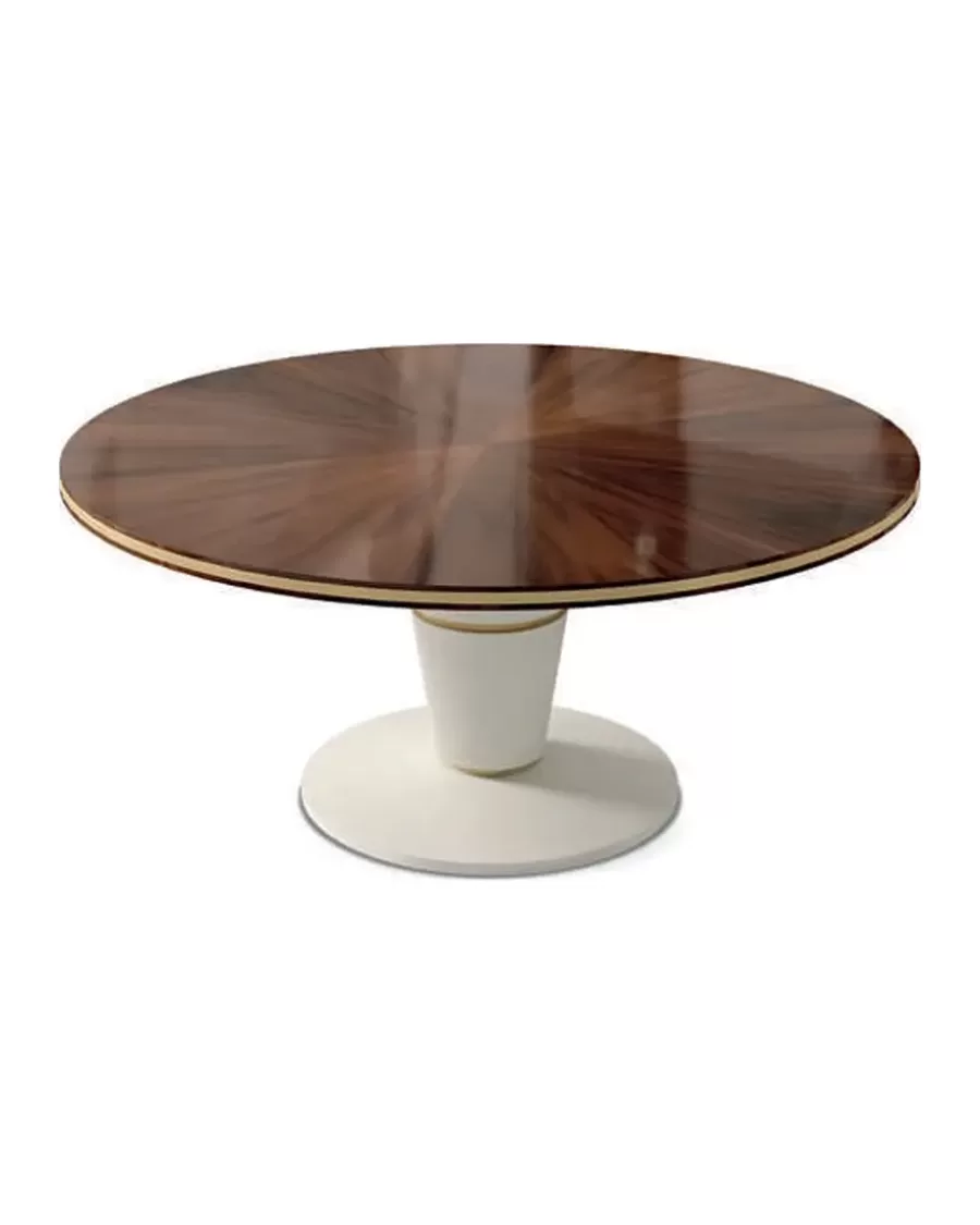 Ellipse Round Dining Table by Francesco Pasi, lacquered dining table with a rosewood top