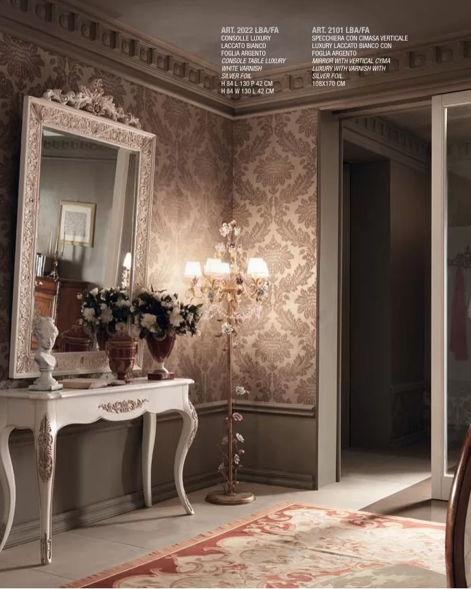 Gran Guardia Rectangular Hand-Carved Mirror, mirror for a dresser with mirror