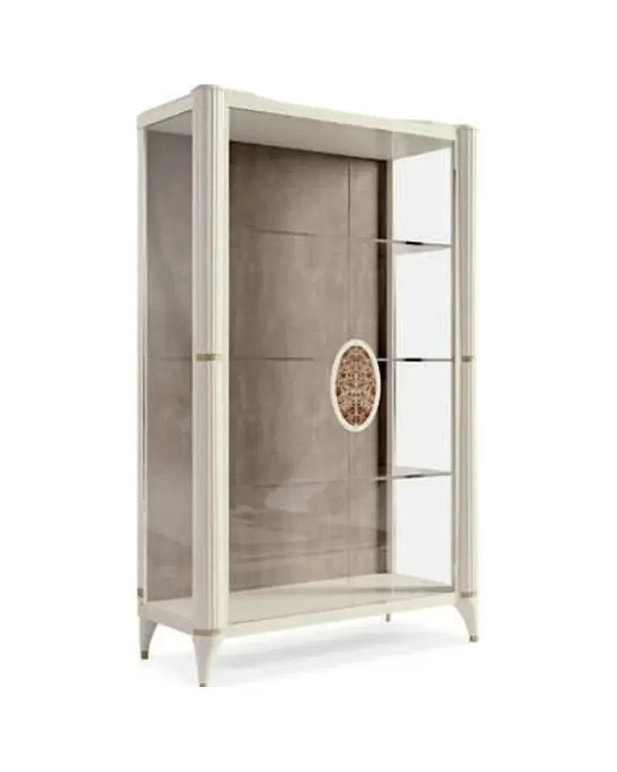 Ellipse Two-Door Glass Cabinet by Francesco Pasi, Italian dining room furniture