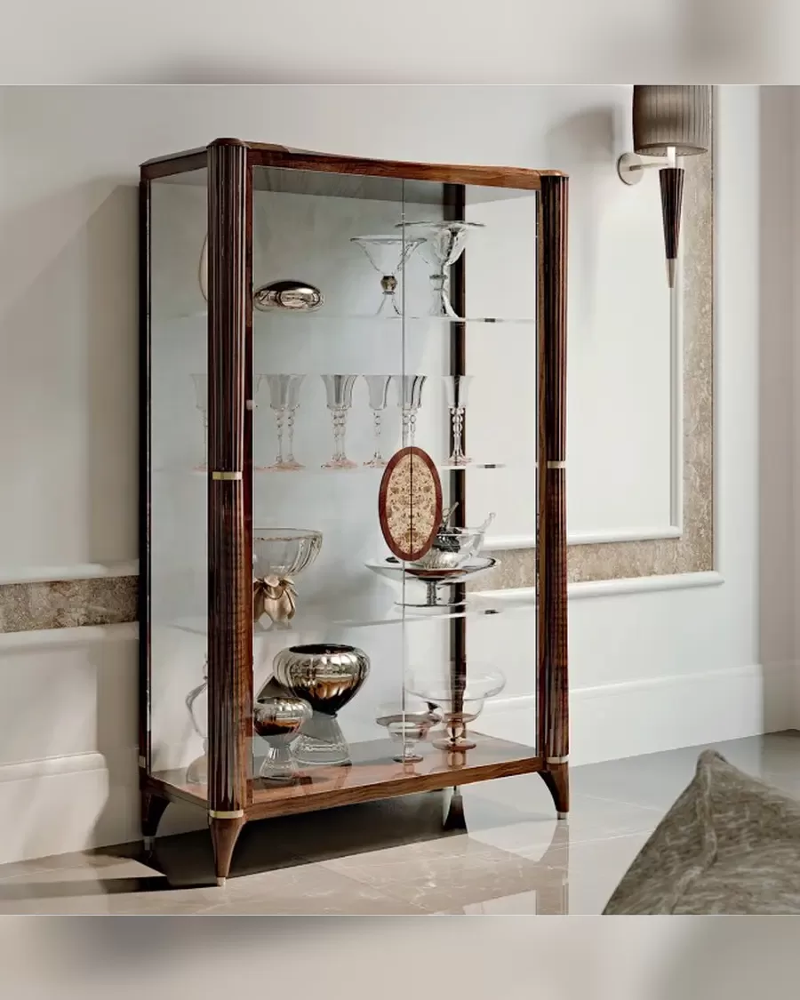 Ellipse Two-Door Glass Cabinet by Francesco Pasi, Ellipse collection
