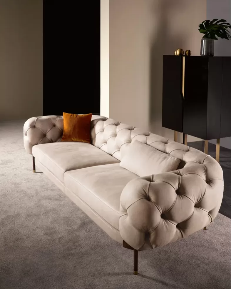 Atenae Sofa by Cantori, to pair with a modern couch, made to order in Italy