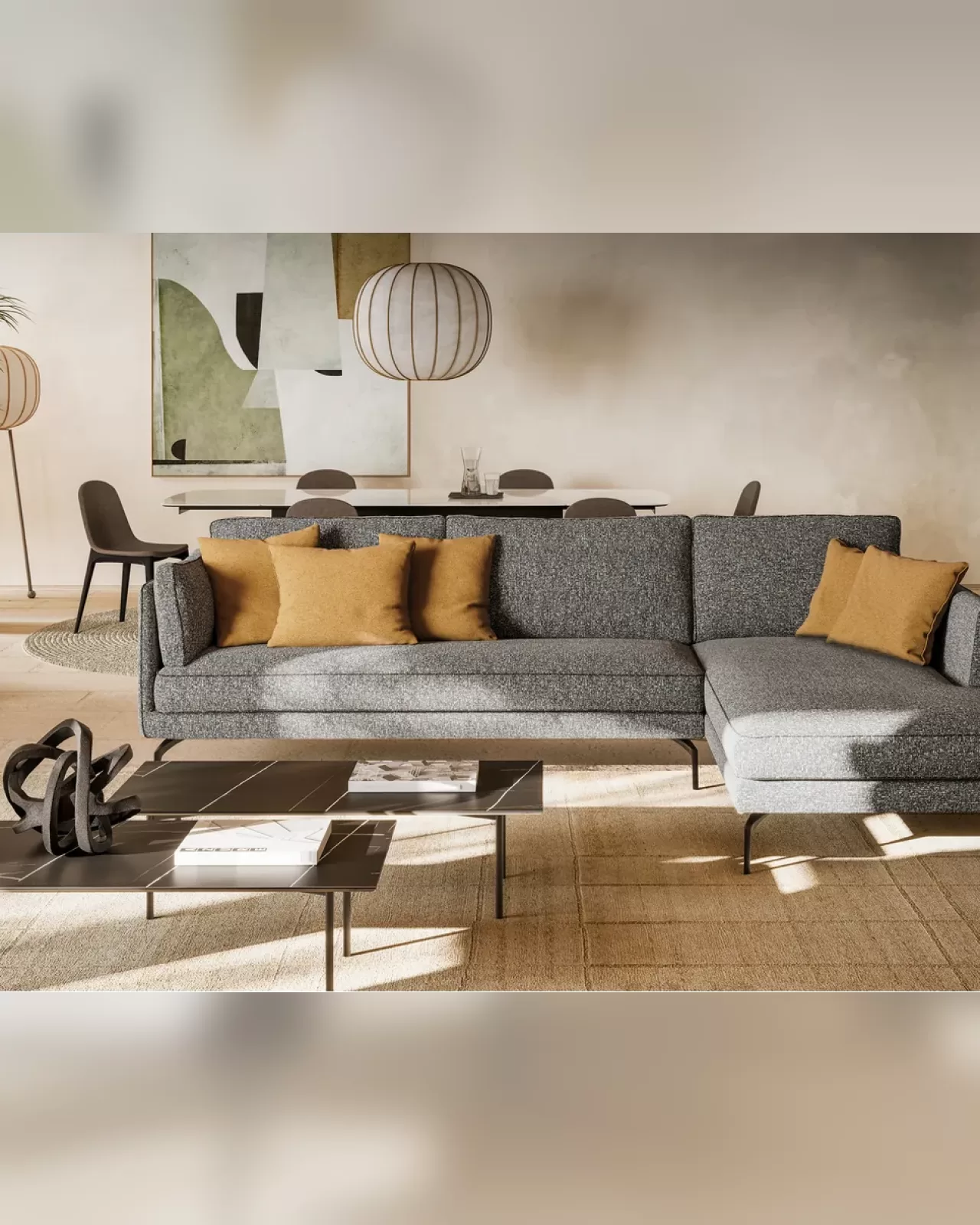 Milton Sofa by Dall'Agnese, corner sofa, made to order in Italy