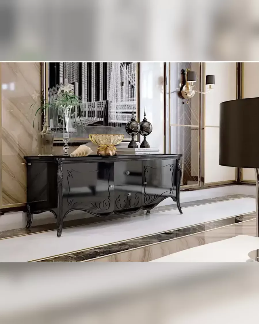 Opera TV Stand 3031 by Francesco Pasi, luxury TV cabinet 195 cm wide