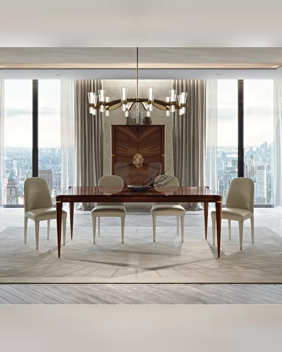 Ellipse Extendable Dining Table by Francesco Pasi, dining table specified by length and leaves