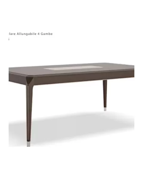 Icon Extendable Rectangular Table by Francesco Pasi, dining table specified by length and leaves