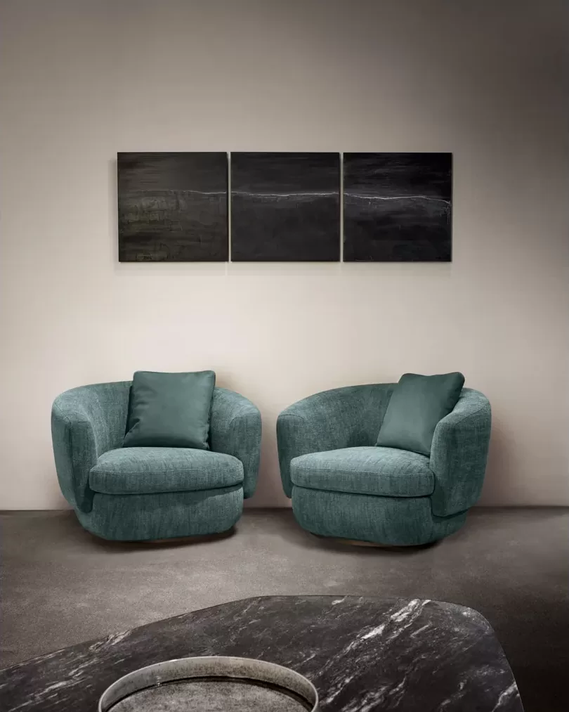 Gabrielle swivel armchair by Cantori, Cantori furniture