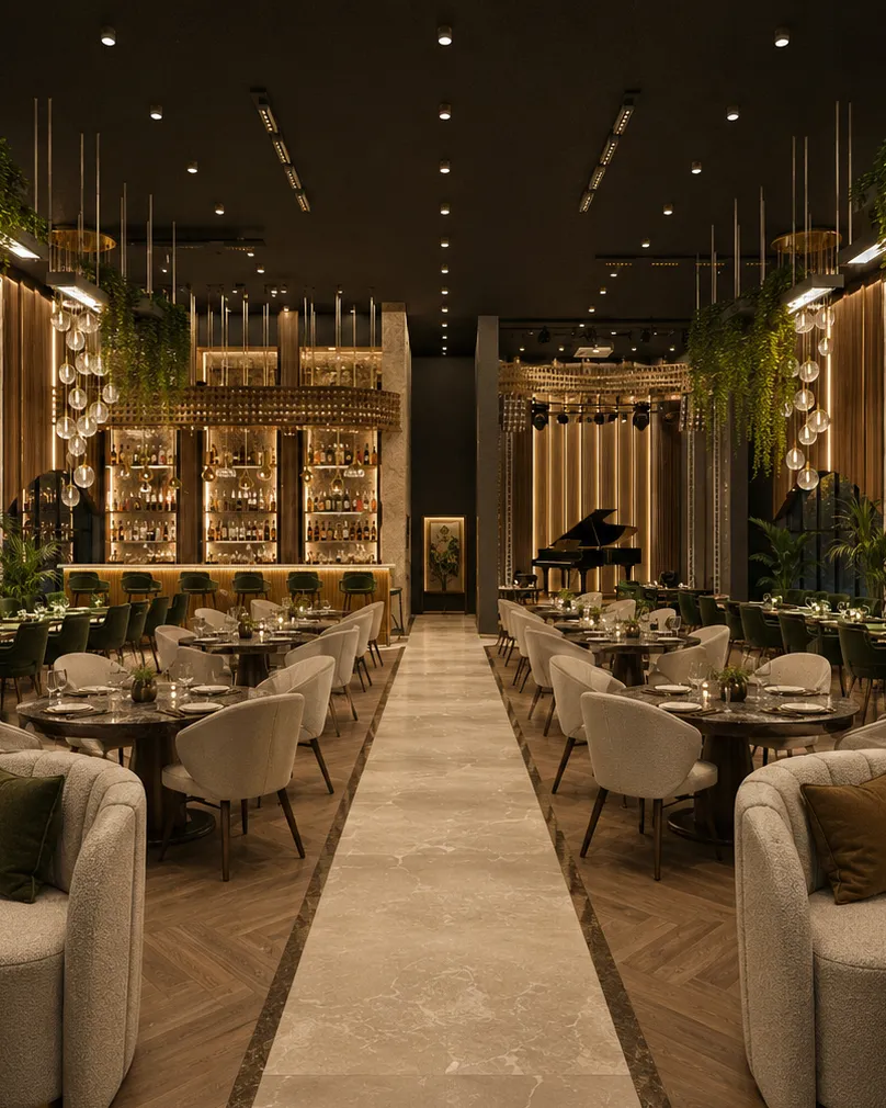 Restaurant interior design London dining concept, Nobili Design