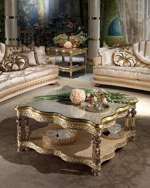 Royal living room by Cappelletti, luxury living room sets, made to order in Italy