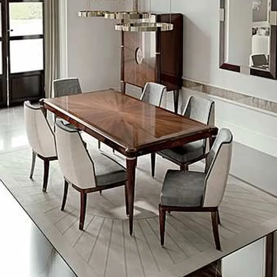 Ellipse Round Dining Table by Francesco Pasi, modern dining room, made to order in Italy