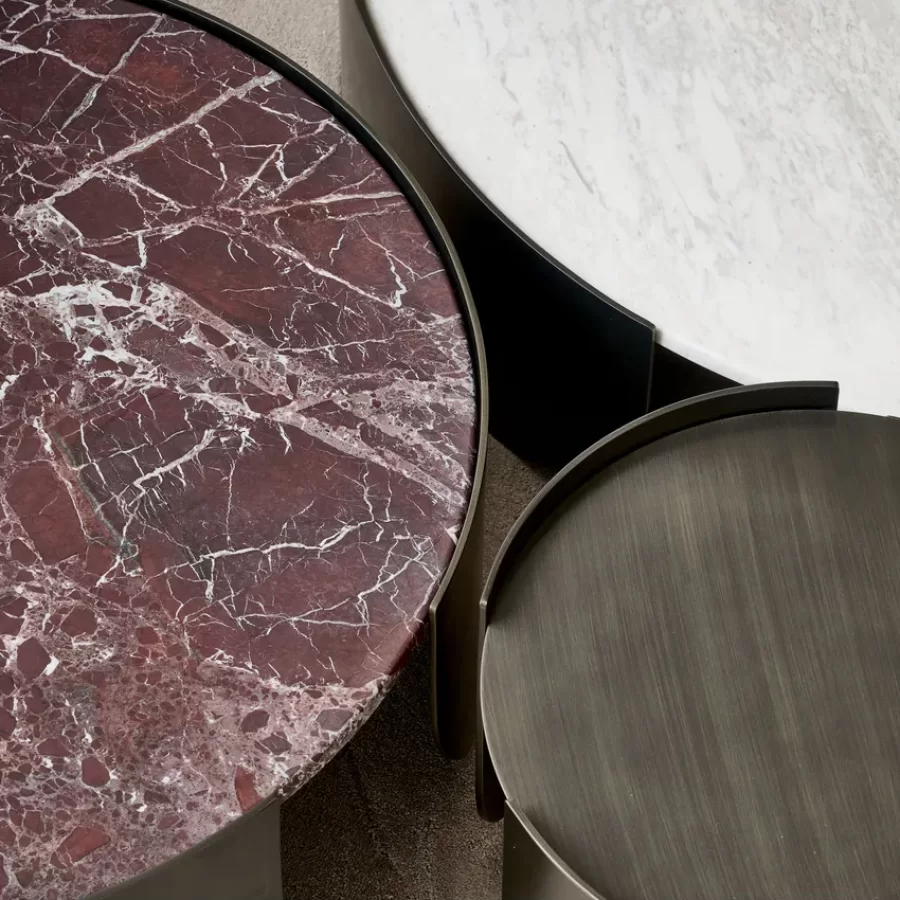 Atenae Coffee Tables by Cantori, Italian furniture company for the living room, marble top