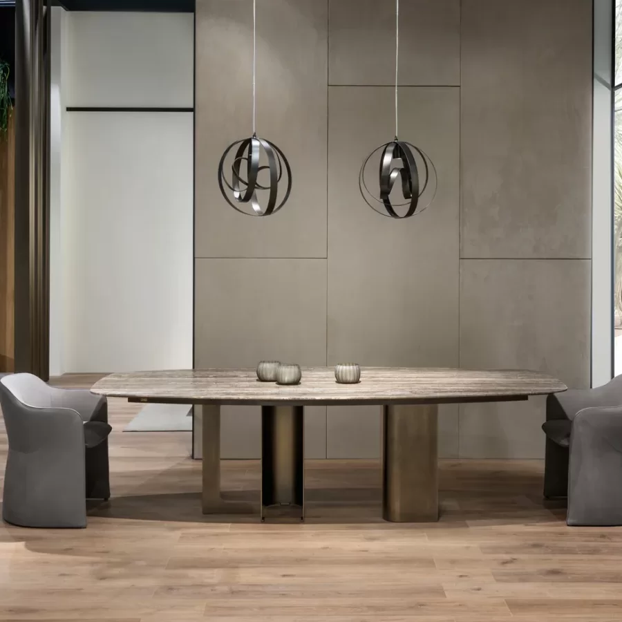 Mirage 2 Dining Table by Cantori, Italian furniture company for the dining room, marble top