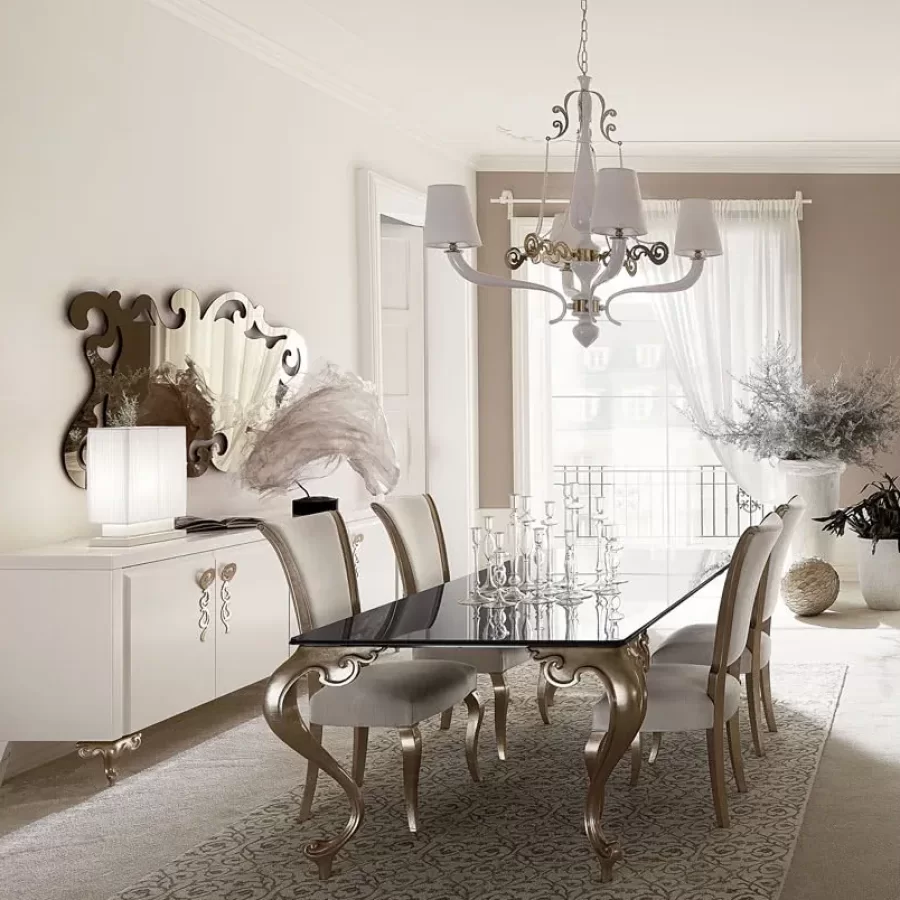 Raffaello Dining Table by Cantori, Italian furniture company for the dining room, extendable dining table