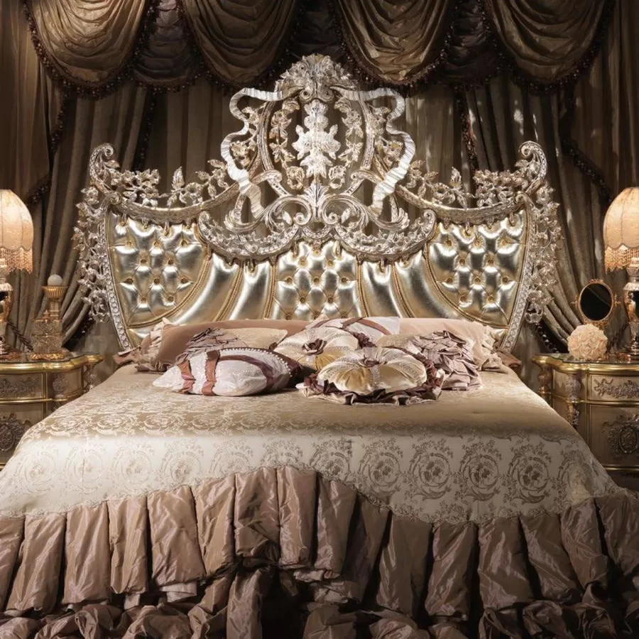 Royal Bed with Crystal Stones RY001 by Cappelletti, Italian-made furniture for the bedroom