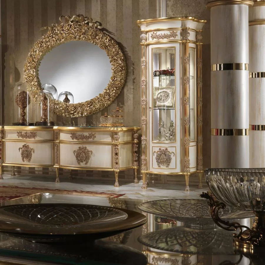 Royal One-Door Showcase RY017 by Cappelletti, china cabinet, 89 cm wide