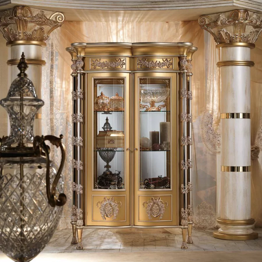 Royal Two-Door Showcase RY018 by Cappelletti, dining room china cabinet, 145 cm wide