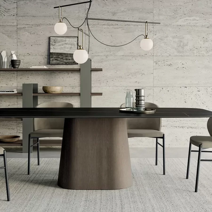 Koniko Dining Table by Dall'Agnese, modern dining table and chairs, 160 to 240 cm wide