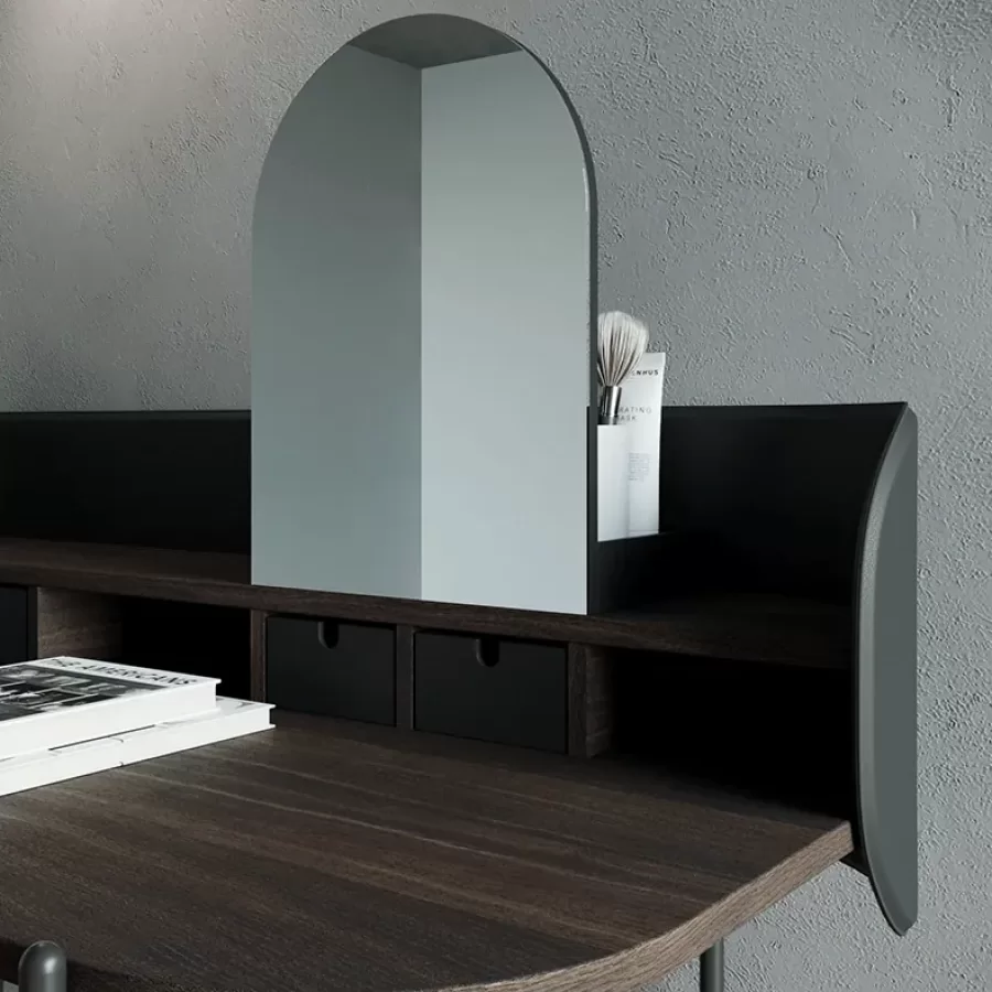 Nebula Mirror by Dall'Agnese, Italian mirror, made to order in Italy, 33 cm wide