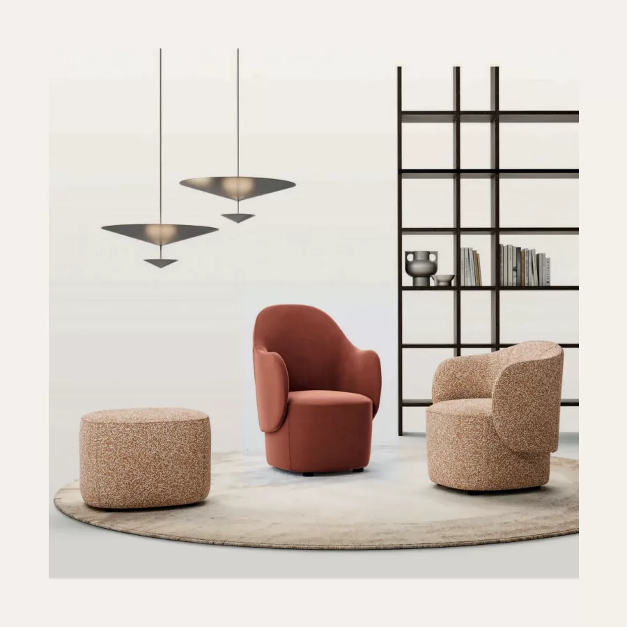Planka Footrest by Dall'Agnese, Italian living room furniture, 55 cm wide
