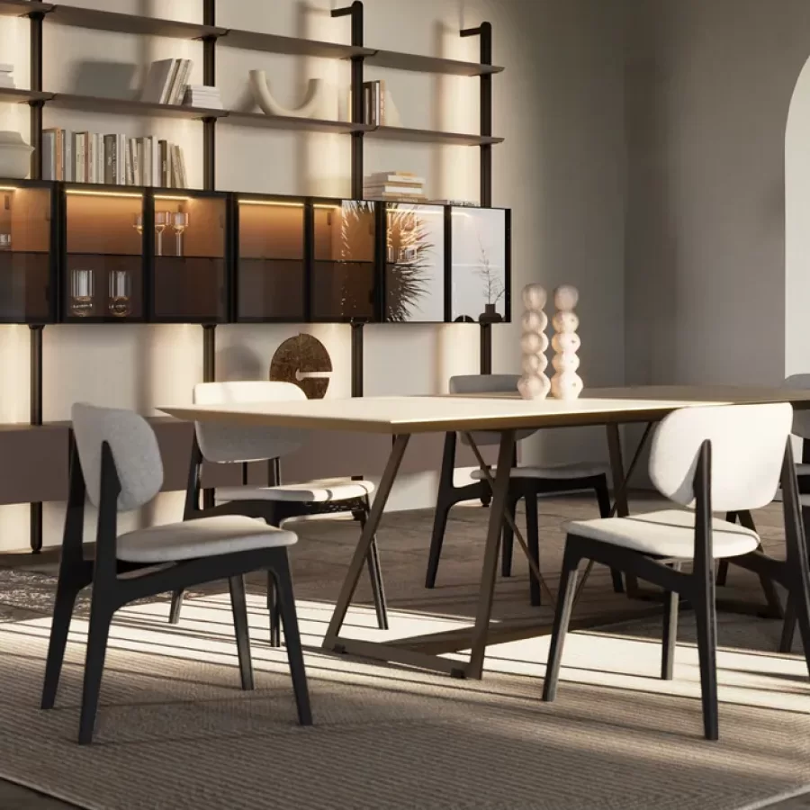 Radar Dining Table by Dall'Agnese, modern dining set, 160 to 240 cm wide