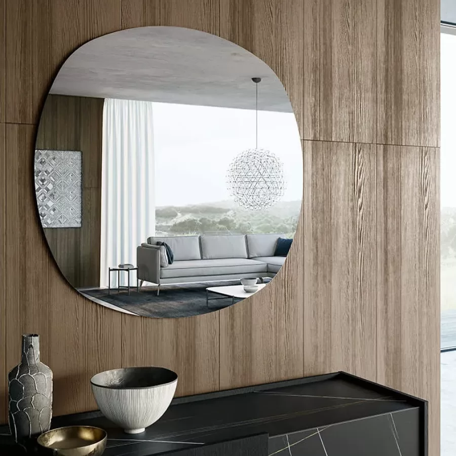 Radius Mirror by Dall'Agnese, round mirror, Italian mirror, 75 cm wide