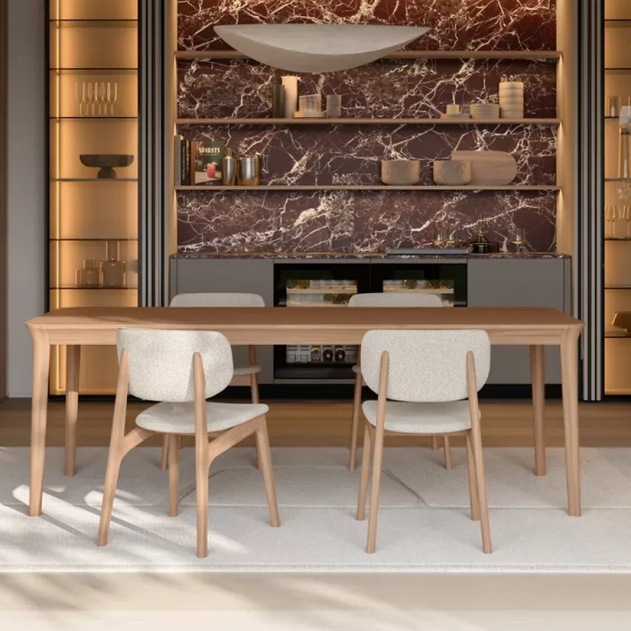 Smooth Dining Table by Dall'Agnese, modern dining room furniture, 160 to 240 cm wide