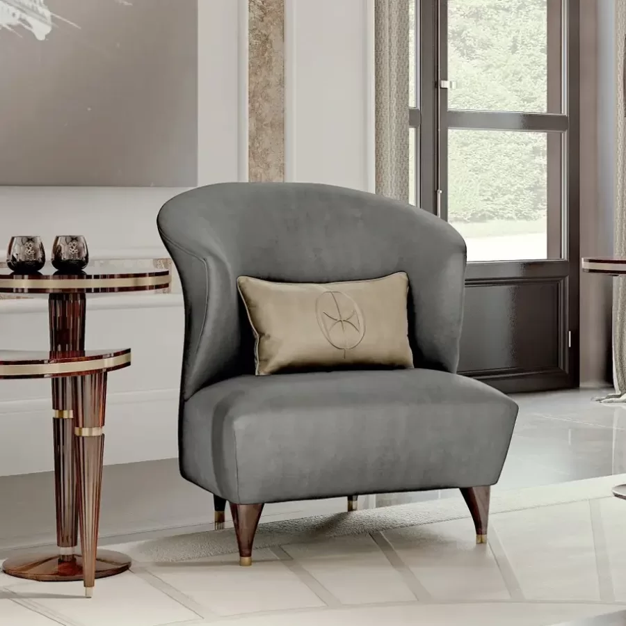 Ellipse Half-Moon Side Table by Francesco Pasi, accent table in gloss lacquer