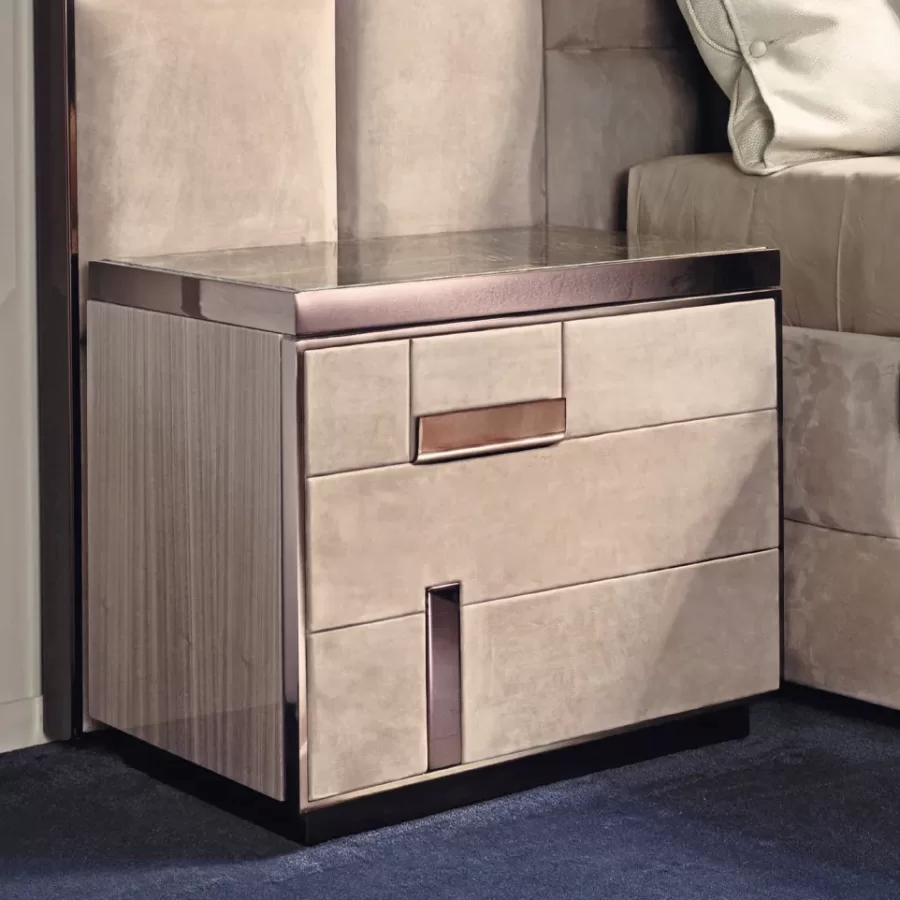 Cromo Nightstand by Epoque, Italian bedroom furniture