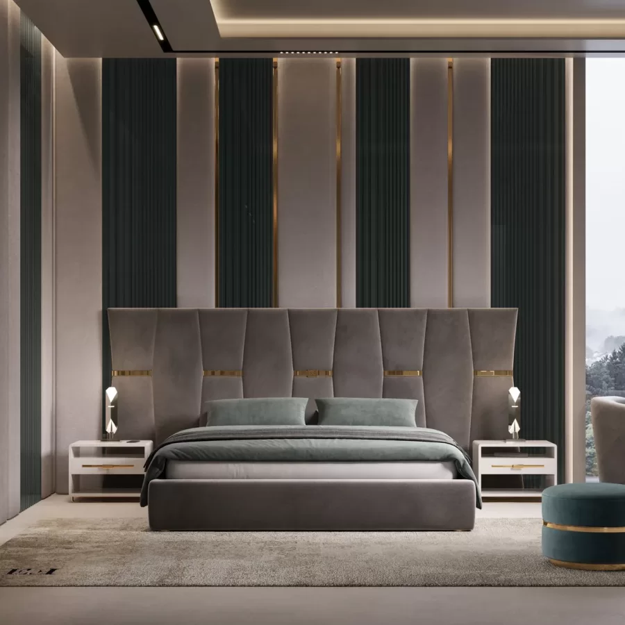 Cromo Plus Nightstand by Epoque, for an Italian bedroom set