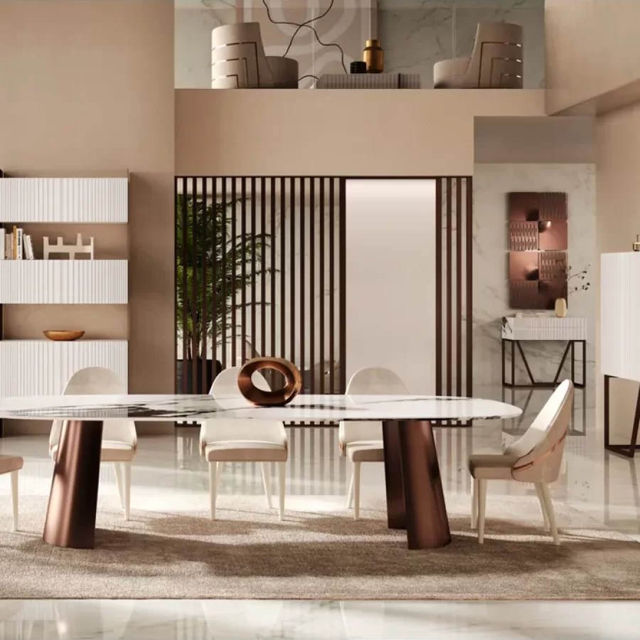 Onice Dining Table by Epoque, modern dining set, 250 to 300 cm wide