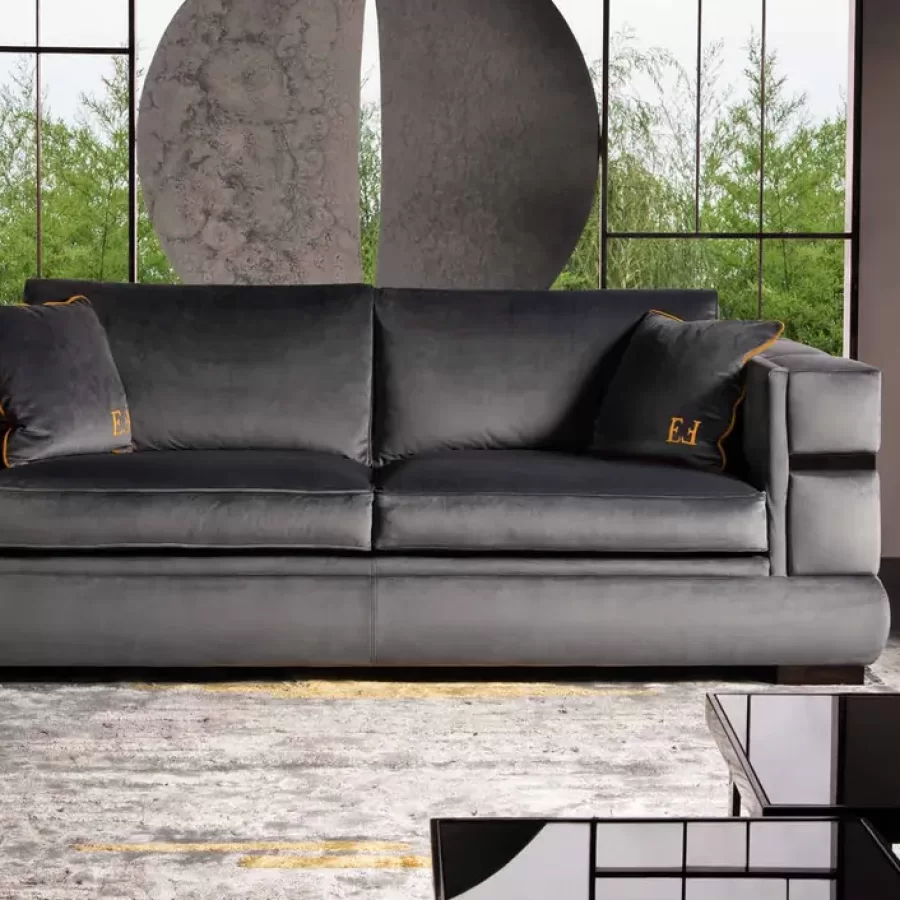Talco Sofa by Epoque, Italian leather sofa, in fabric or leather, made to order in Italy