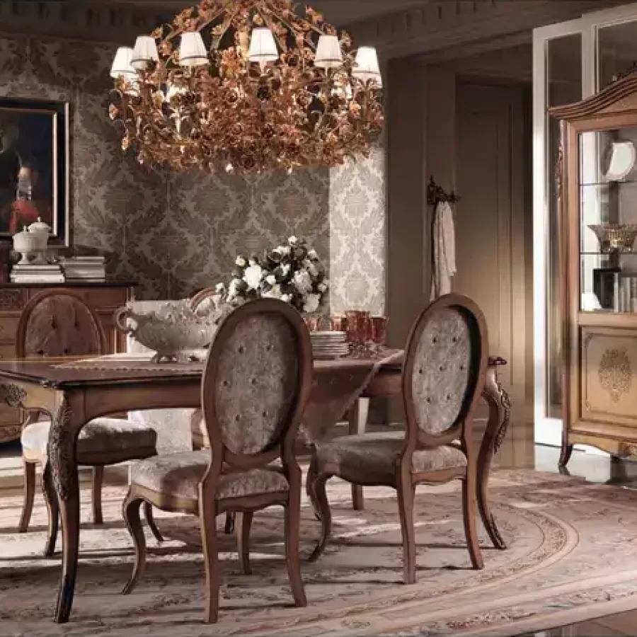 Classic Dining Room Furniture for a classic villa, Gran Guardia Dining Table 2005 by Francesco Pasi