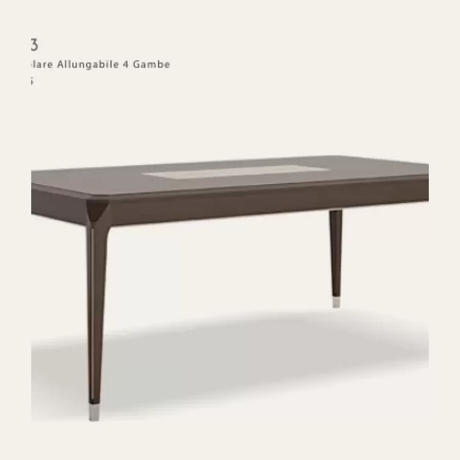 Icon Extendable Rectangular Table by Francesco Pasi, contemporary dining room, 200 cm wide
