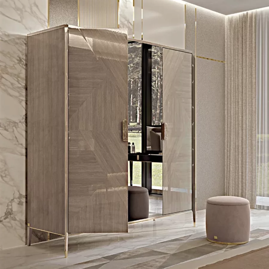 Icon Wardrobe, 3 Hinged Doors by Francesco Pasi, luxury bedroom design