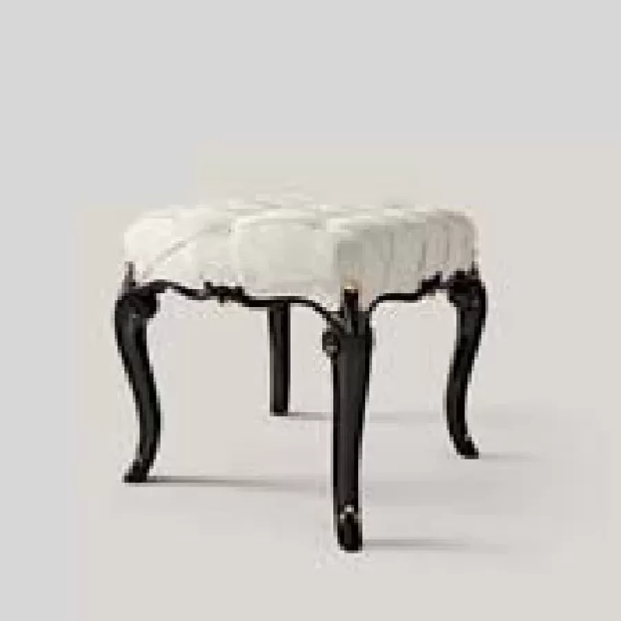 Opera Square Pouf, Tailored Upholstery by Francesco Pasi, for high quality bedroom sets