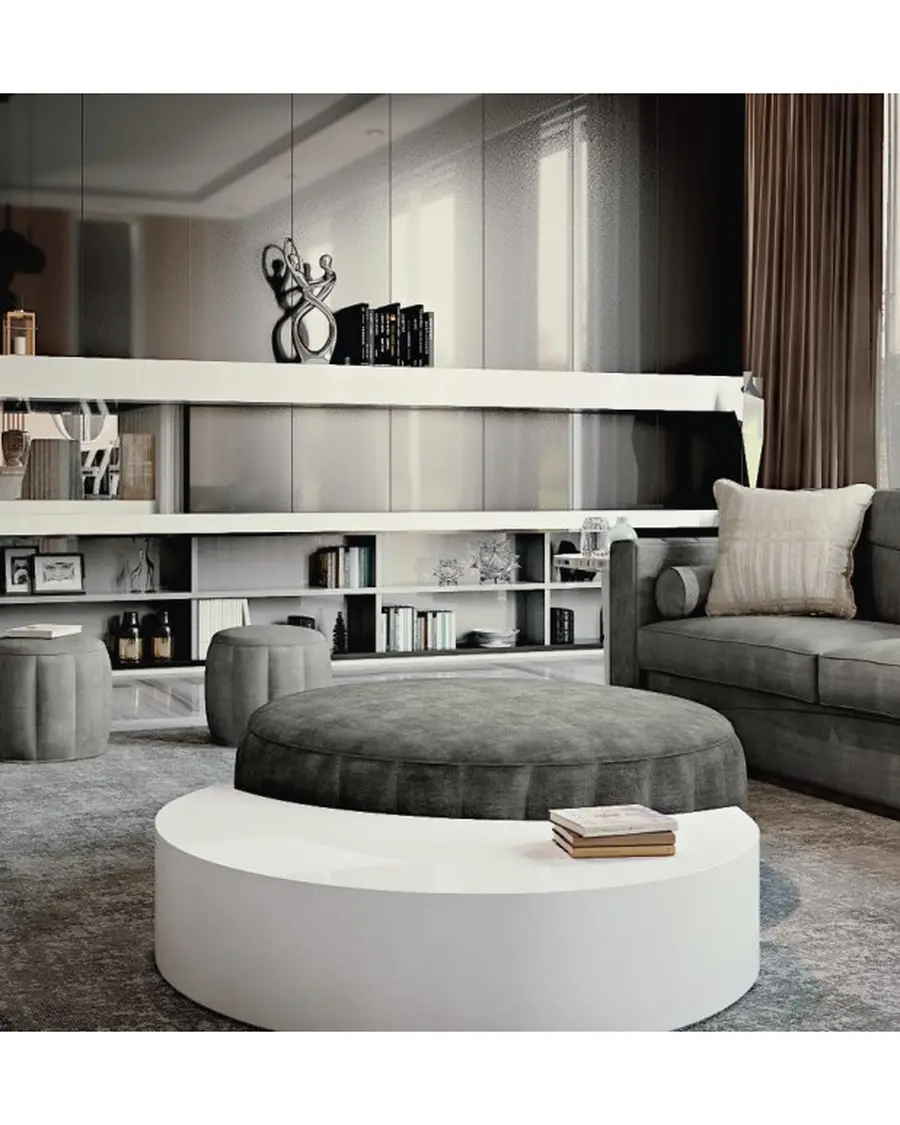 Ellipse large round pouf, Francesco Pasi, supplementary photo, photo 2 of 8
