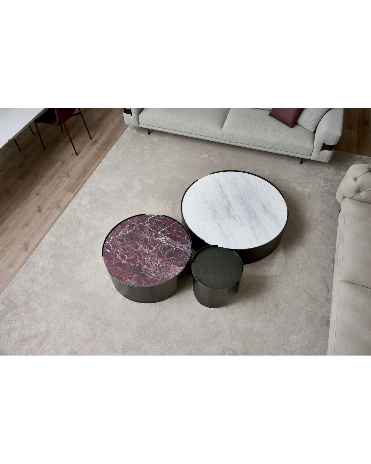 Atenae coffee tables by Cantori, in an interior setting, photo 3 of 14