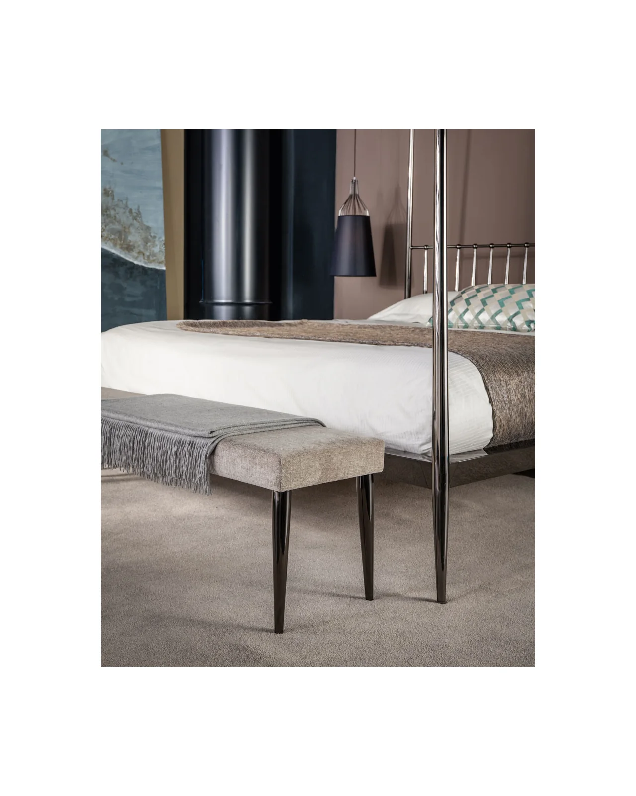 Coco bench by Cantori, in an interior setting, photo 2 of 5, Nobili Design catalog