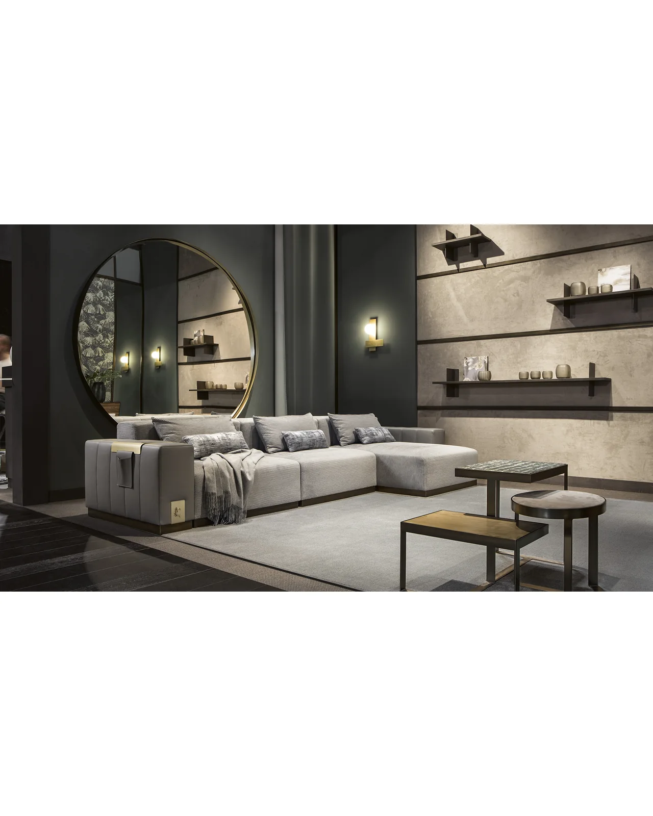 Venezia elliptical coffee table by Cantori, in an interior setting, photo 4 of 4