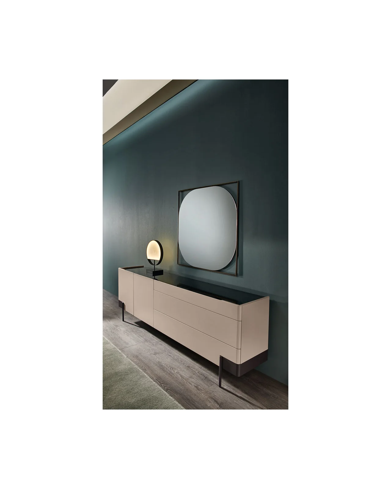 Willow Mirror by Cantori, in an interior setting, photo 4 of 6