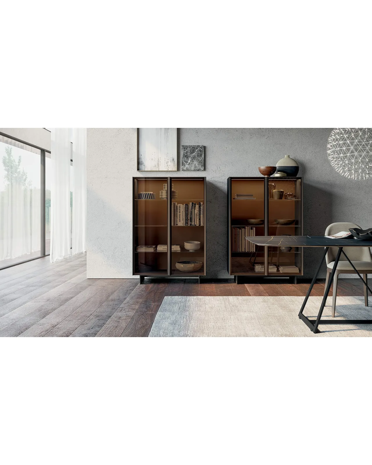 Glass Up sideboard by Dall'Agnese, in an interior setting, photo 3 of 8