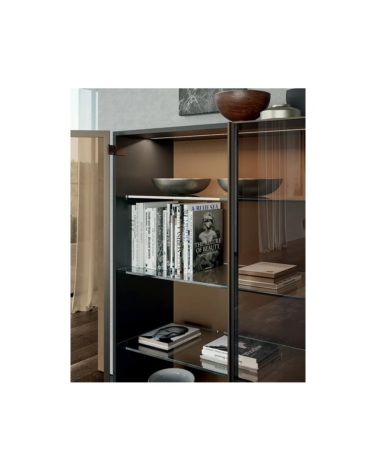 Glass Up sideboard by Dall'Agnese, in an interior setting, photo 4 of 8
